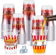 Jinei 60 Pcs Circus Carnival Party Supplies 16 oz Carnival Plastic Cups Bulk Welcome to the Carnival