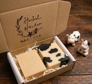 【台南在地】牛哞哞手工鮮乳皂禮盒-柳營鮮乳入皂-洗臉沐浴兩用