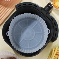 ❀20cm Air Fryers Oven Baking Tray Fried Pizza Chicken Basket Mat AirFryer Silicone Pot Round Replace