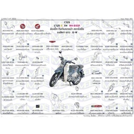 HONDA Super Cub C125 (23年式/泰規) 車殼組 (西裝/側殼/前土除/尾殼/面殼)