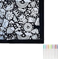 ocpcrn DIY Coloring Blanket,Color Your Own Fuzzy Velvet Washable Creative Personalized Cozy Home Dec