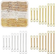 PH PandaHall 900pcs Bar Link Connectors 3 Sizes Bar Charm Connector Earring Connectors Link 2 Hole S