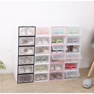 LARGE👍🏻🤍RAK KASUT MURAH RAK KASUT PLASTIK RAK KASUT BERTUTUP SHOES STORAGE SHOE ORGANIZER SHOES STOR
