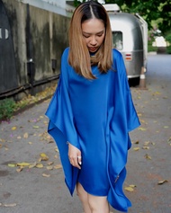 SLAY. - Monaco Dress - Classic Blue เดรสทรงค้าวคาว