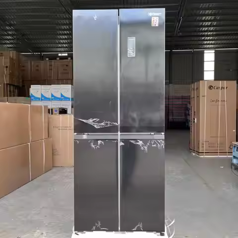 Cheap Price Multiple 4 Door Refrigerator Cross Door Black Door Fridge 450L Air Cooling Auto Defrost 