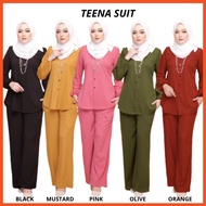 Teena Suit | Set Baju Seluar - Muslimah Wear - Fashion - Suit Blouse - Baju Seluar Casual Saiz S 2XL PLUS SIZE