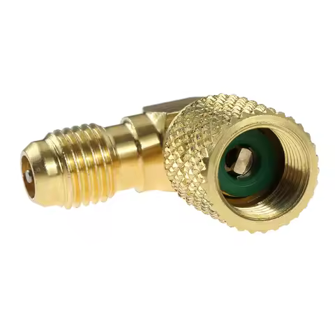 R410 5/16" SAE Female to 1/4" SAE Male Brass Fitting Adapter for R410a R32 Air Conditioning Refriger