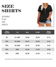 RITERA Plus Size Tops for Womens Polo Shirt Zipper Tshirt Office Business V Neck Tunic Work Blouses