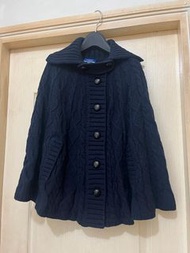 Burberry Blue Label 深藍色斗篷外套