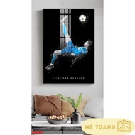 Tranh Treo Tường Tranh Tráng Gương Decor Phòng Khách Siêu Sao Bóng Đá Ronaldo CR7 BD4 - Mê Tranh