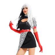 Cosplay Halloween Costume - Cruella de Vil Inspired Dress from 101 Dalmatians
