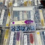 Convenient lead box with scissors - There are 2 types: camouflage lead and unprinted lead - 1 box ha