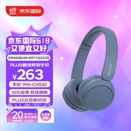 索尼（SONY）WH-CH520 舒适高效无线头戴式蓝牙耳机 舒适佩戴 音乐耳机 蓝色