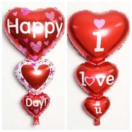 I Love U 3-Layer Heart Balloon, Happy Day