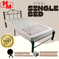 【🔥Clearance】HM Home 210cm Single Bed Frame/Metal Bed/Bedroom Furniture/Bed Base/Katil Single Besi Li