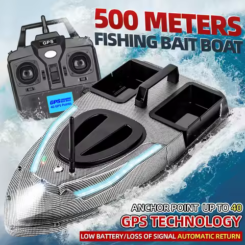 Flytec V900 GPS 40 Points 500M Auto Driving Auto Return 1.5KG RC Bait Boat With Steering Light For F