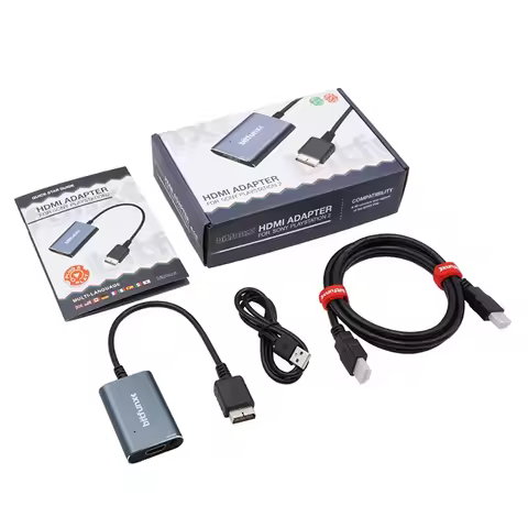 2024 PS2 to HDMI Converter For PS2 PS1 PlayStation 1/2 Game Consoles With RGB to YPbPr Switch