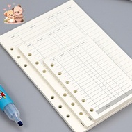 A6 6-Hole Loose-Leaf Refill Paper Ivory White Inner Pages Notebooks