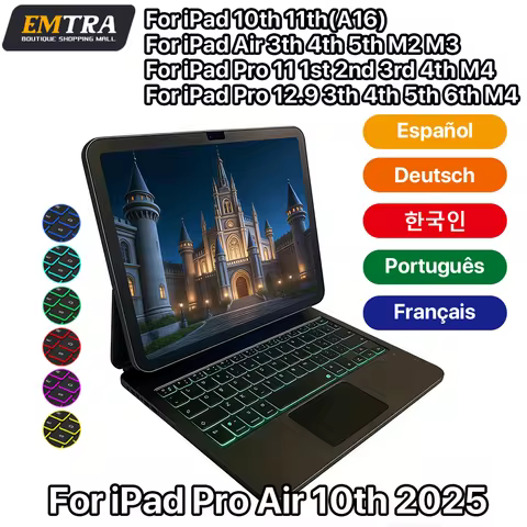 Magic Keyboard for ipad 10th Generation 11th for ipad Ari 11 Por 13 backlit Touch Control Bluetooth 