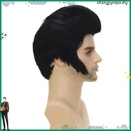 Elvis Presley Hairstyle Short Wigs for Men Cosplay Natural Synthetic Hair wig