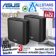 ASUS XT8 ZenWifi AX (2pieces Pack) Wireless-AX6600 Whole-Home Mesh Wi-Fi System / Router (Warranty 3