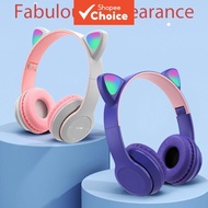 P47M Over-Ear Cat-Ear Wireless Bluetooth Headphones Game Headset Wireless Headphones with Microphone