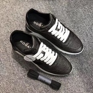 Hogan 女款 銀灰色閃黑尾 內增高 休閒鞋 #35 37.5 特價