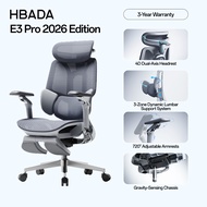 (Ready Stock)HBADA E3 Pro 2026 Edition Ergonomic Chair Adjustable Headrest, Armrest & Backrest Offic