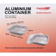 No.4483-P Aluminium Foil Tray with Cover (1 PACKET X 5 PCS)
