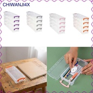 [chiwanji4x] Transparent Storage Box Organizer Plastic Organizer Storage Case Stackable Latching Con