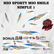 Mio Sporty Mio Smile Striping - Mio Sporty Mio Smile simple Decal Sticker 1