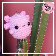 Crochet by abby Mini Axolotl Keychain - Ms. Oli Craft