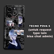 7 Flexible rubber softcase for tecno Pova 6 and Tecno Pova 6 pro/ anime character Motif jujutsu kais