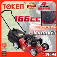 TOKEN JAPAN CJ18TSYHL60 166cc 18'' 4-Stroke Gasoline Lawn Mower Mesin Rumput Tolak