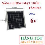 TẤM PIN NĂNG LƯỢNG MẶT TRỜI 20W - 25W - 30W 6V Kềm dây nối 5m và giá đỡ tấm pin