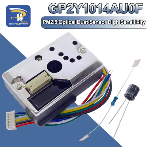 GP2Y1014AU0F Compact Optical Dust Sensor 5V Compatible GP2Y1010AU0F Smoke Particle With Cable Air Qu
