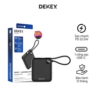 Pin Sạc Dự Phòng 10.000mAh Sạc nhanh 22.5W USB-C PD Power Bank DEKEY Power Pioneer kèm cáp sạc chính
