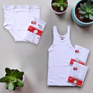 ( 3pc ) CD Hing's 123B Channel | Hings Men's White Striped Underwear | Jumbo Men's CD - Hing's CD 12