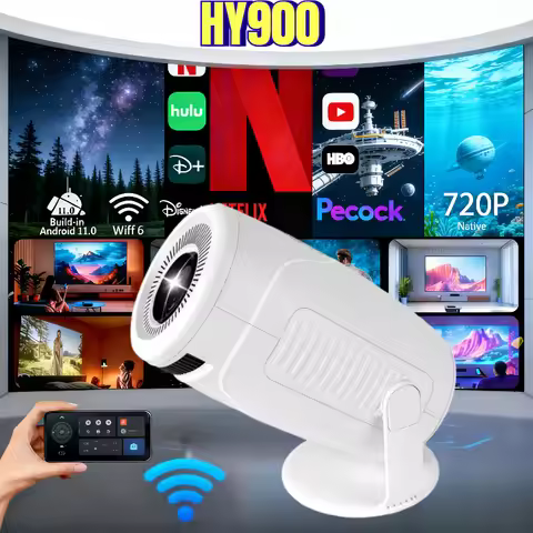 290ANSI Allwinner BT5 0 HY900 Projector Newly 4K Decoding Dual Wi Fi 6 Perfect for Home Cinema Outdo