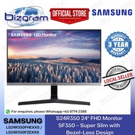 Samsung S24R350 24" FHD Monitor SF350 Super Slim with bezel-Less Design, IPS, LS24R350FHEXXS / LS24R