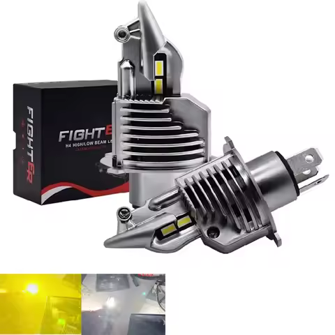 H4 Car Headlight 3000K H4 LED Bulb Car/Motorcycle 6000K Headlight High Beam Low Beam Lights Fighter 