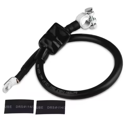 Negative Battery Cable Wire 2 AWG 2-Gauge 20 Inches For Ship Boat Small Yacht RV Camper Truck Car Ve