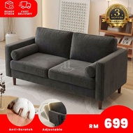 I HOME LOVELLA 3 Seater Sofa Bed Velvet Fabric / 3 Angles Back Rest