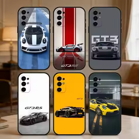 PRO SuperCars GT3 RS Phone Case For Samsung S25,S24,S21,S22,S23,S30,Ultra,S20,Plus,Fe,Note,5G Black