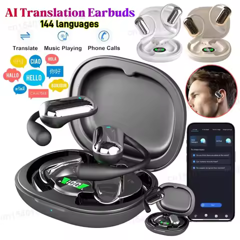 YYK-Q16S AI Translator Earbuds 3-In-1 Music Phone Call 144 Languages Real-Time Translation Ear buds 