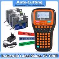 Portable Label Printer Auto-Cutting Wireless Label Maker PS-100E Handheld Industrial Labeling Machin