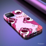 Cute Strawberry BearFor iPhone 11/12/13/14/15 Pro max Case Fashion shockproof Silicone hard Case For