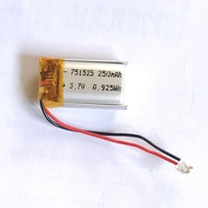 3.7v 250mah  751525 Li-Po li ionแบตเตอรี่ สำหรับMp3 MP4  กล้องติดรถยนต์