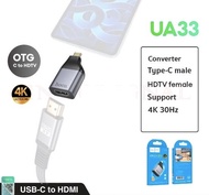 Hoco 4K Ultra HD OTG display Adaptor  (USB-C to HDMI )- 4K Ultra HD converter ,USB 3.1 Ver. (Compati