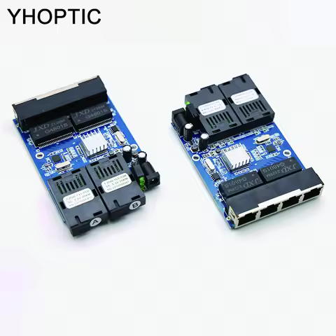 Gigabit Ethernet Switch 2 Fiber Optic Ports 4 RJ45Port Media Converter PCBA Board Gigabit Ethernet S